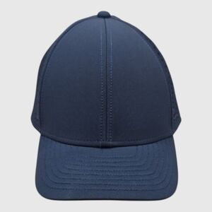 MELIN A-Game Hat Men's 58cm Navy Hydro Logo Snapback Perforated Luxury Headwear